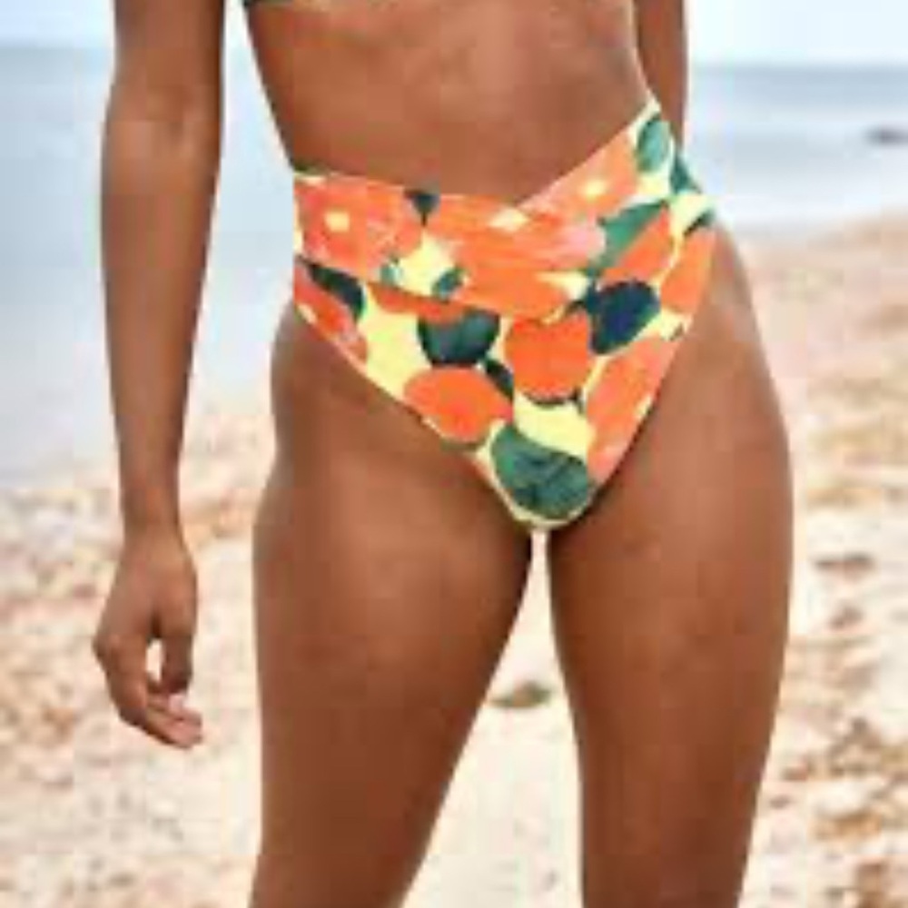 Aerie Crossover High Cut Cheeky Bikini Bottom